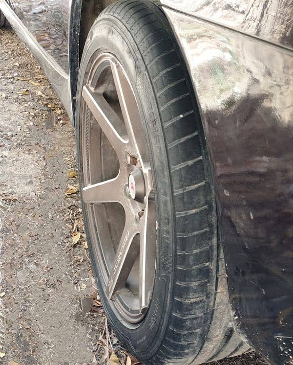 EMOTION R CONCAVE 17 INCH RIMS WITH THUNDER BOLT TYRE GOOD CONDITION 2