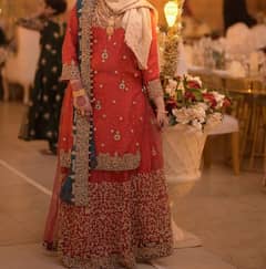 Bridal Lehnga With bridal purse and heels for sale