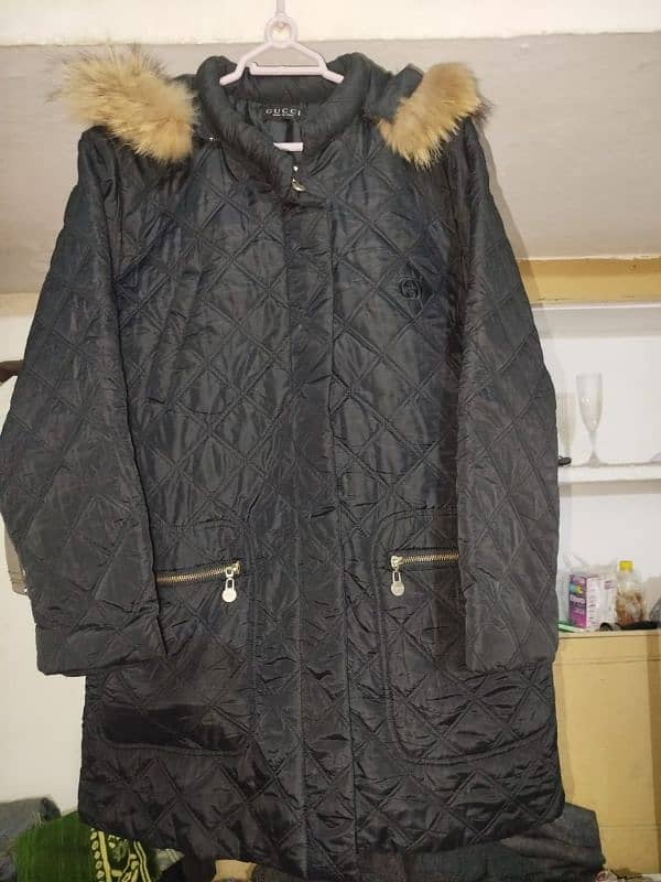 gucci original imported ladies fur hoodie jacket 0