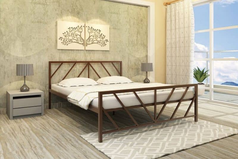 Iron bed / iron bed dressing side table / Double bed /Bed /  Furniture 2