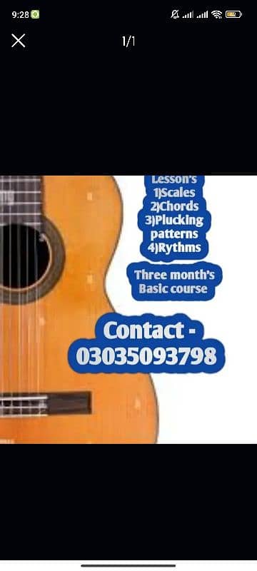 Guitar classes, Music Classes 0