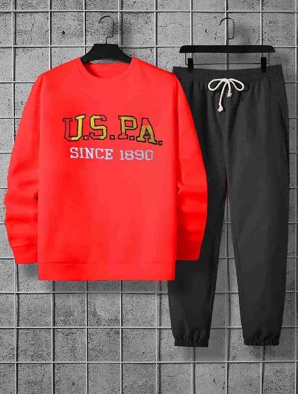 Men's Fleece Embroidered Sweatshirt Track suit 0