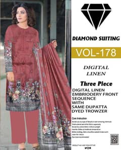 Digital Linen Suit 3pc