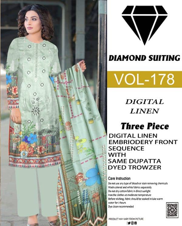 Digital Linen Suit 3pc 1