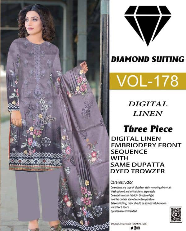 Digital Linen Suit 3pc 4