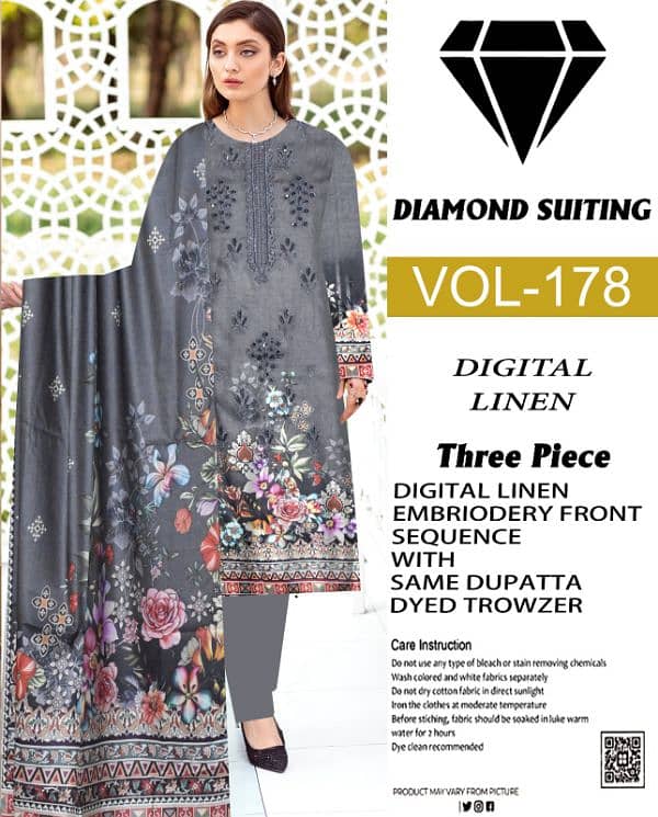 Digital Linen Suit 3pc 7