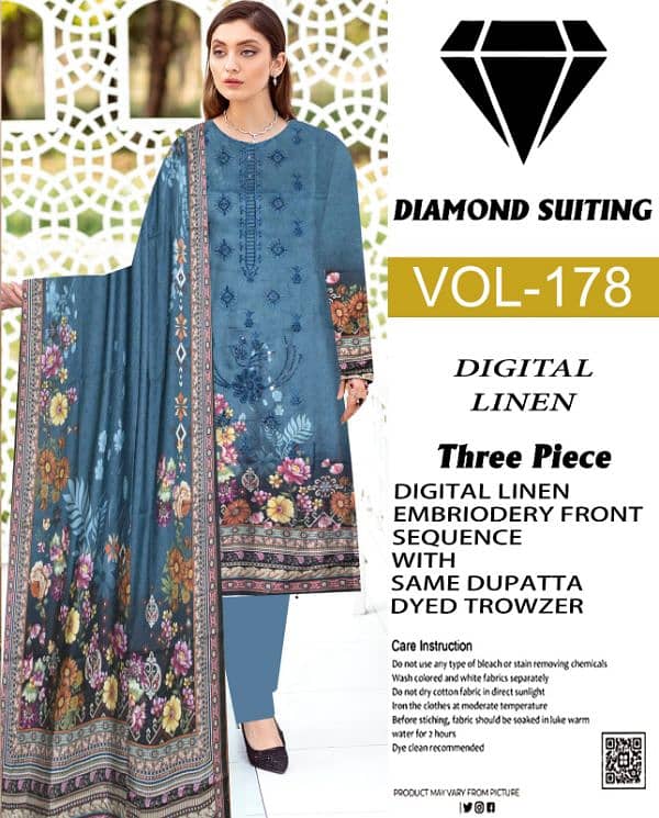 Digital Linen Suit 3pc 9