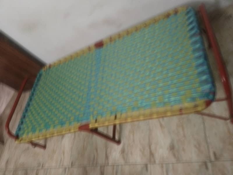 Single iron folding bed(palang) 0