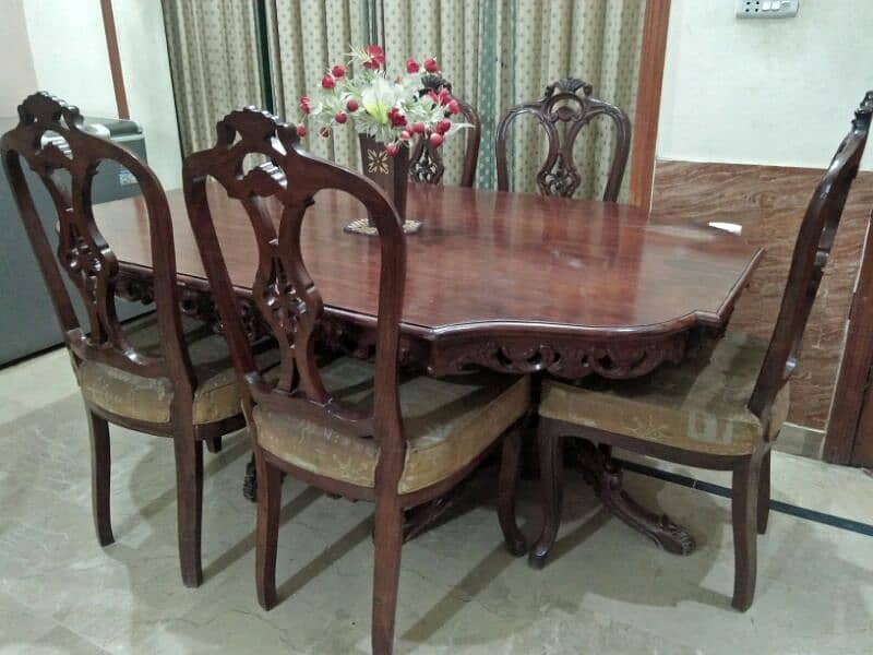 6 seater,sheesham wood ,made in chaniot,dining table 1