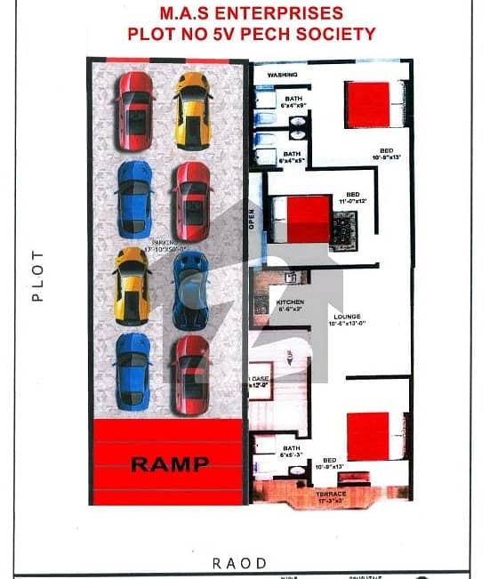 Booking Available  In PECHS Block 2 Upper Portion Sized 100 Square Yards For Sale 2