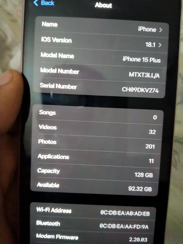 iphone 15 plus jv 100 health 128 gb 5