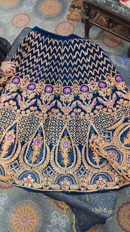 Velvet Mehndi Lehnga 1