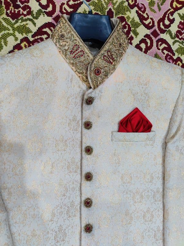 Sherwani / Groom sherwani / Wedding Sherwani / Off white sherwani 1