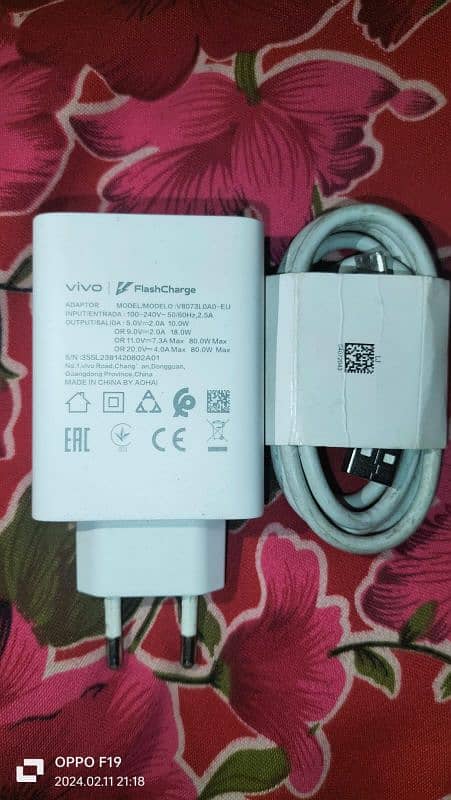 Vivo 80 wat charger original box wala 03129572280 5