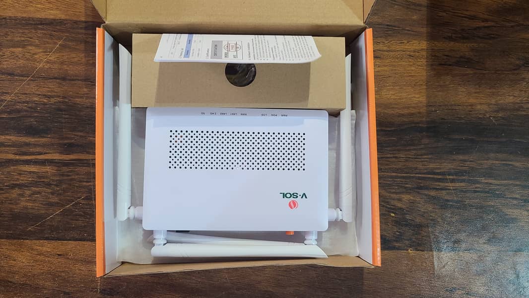 V. SOL XPON FIBER ROUTER V2802DAC WiFi 5 Dual Band (Box Pack) 3