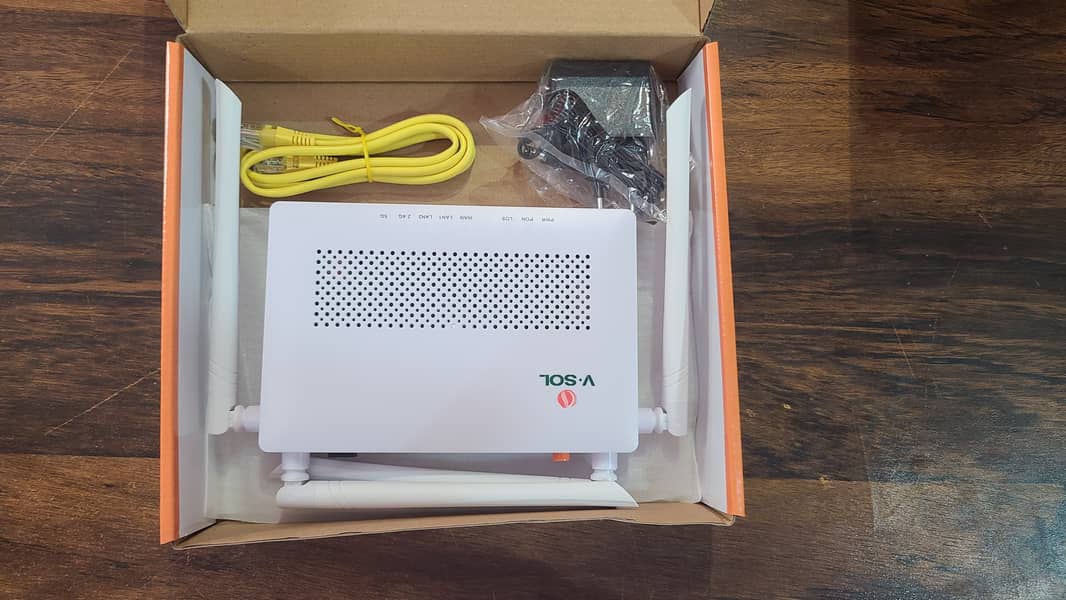 V. SOL XPON FIBER ROUTER V2802DAC WiFi 5 Dual Band (Box Pack) 4