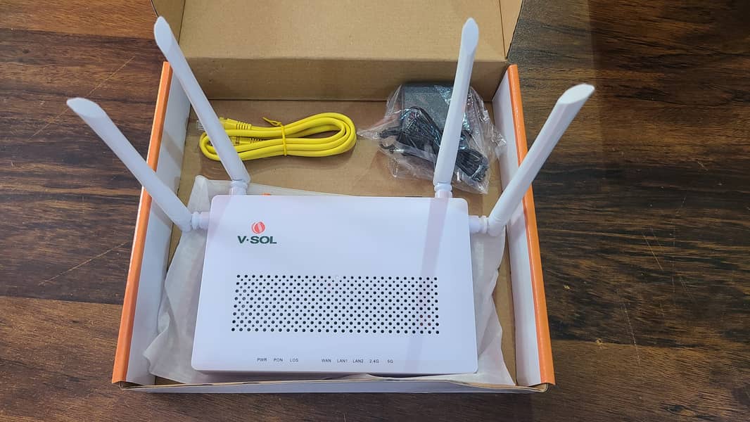 V. SOL XPON FIBER ROUTER V2802DAC WiFi 5 Dual Band (Box Pack) 7