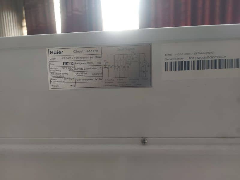 haier freezer bilkul new 5