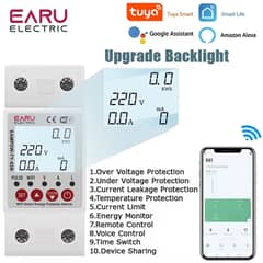 EARU Smart Wifi Switch Circuit Breaker Energy Meter Kwh Metering Moni