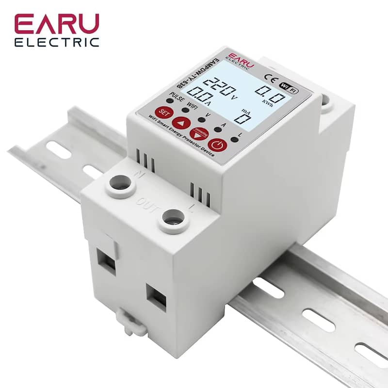 EARU Smart Wifi Switch Circuit Breaker Energy Meter Kwh Metering Moni 3