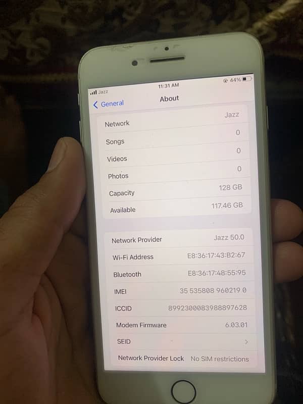 iphone 7plus pta 128gb 10/9.5 condition 4