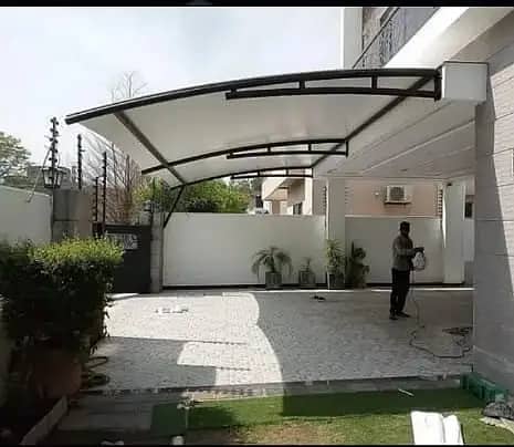 Car Porch Roof Design| Tensile Car Parking| PVC Fabric |Cafe Roof Shed 10