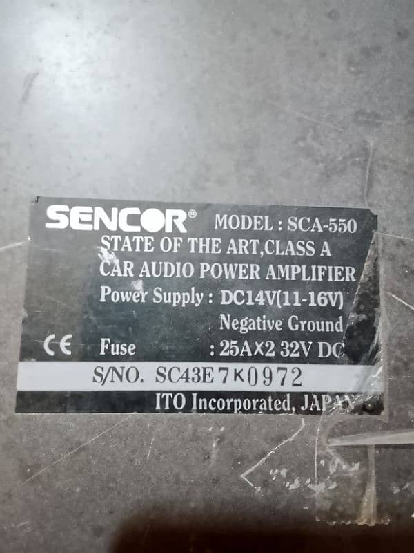 amplifier sencor 2'3'4'5 channel working 2