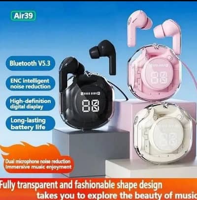 Air39 Wireless Earbuds. | Air 31 Wireless Earbuds. With pouch.
