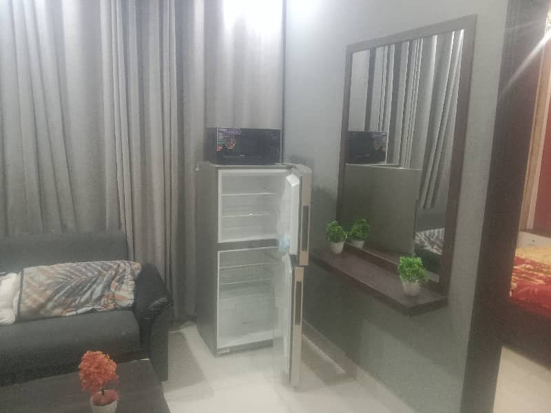 Two bed beautiful fully furnished apartment for rent in Secter C Bahria Town Lahore 5