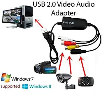 Portable USB 2.0 AV/RCA Composite and S-Video Audio Video Capture Card 1