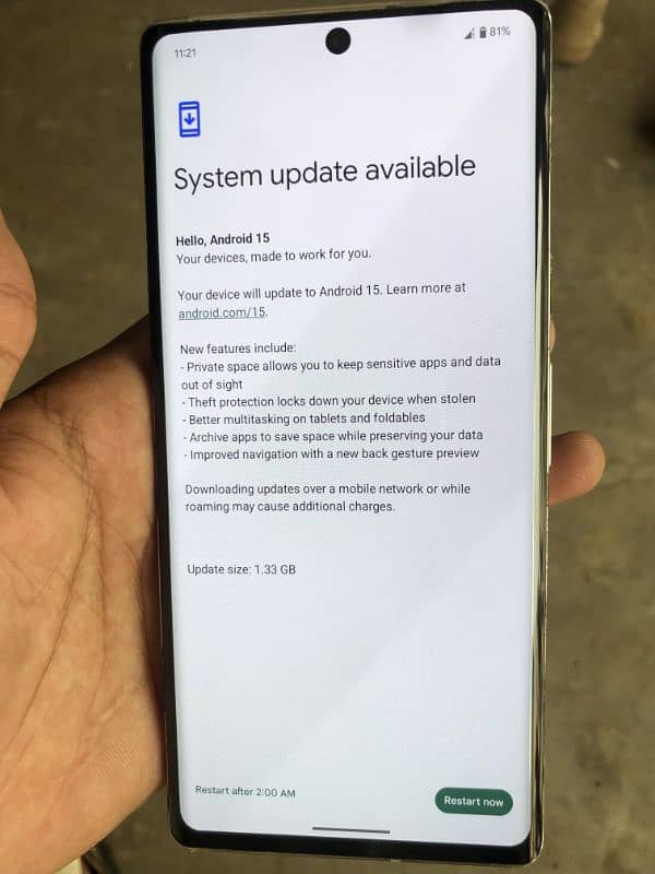 Google Pixel 6 Pro PTA approved single sim, No any single fault 7