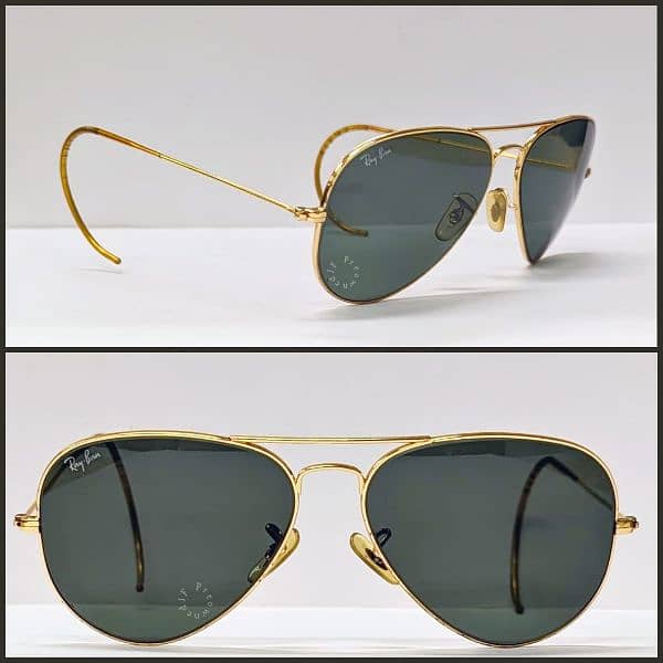 Ray. Ban Bausch & Lomb USA, Luxottica Italy Sunglasses, Gold Plated 2