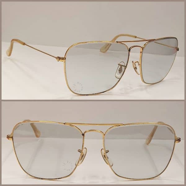 Ray. Ban Bausch & Lomb USA, Luxottica Italy Sunglasses, Gold Plated 9