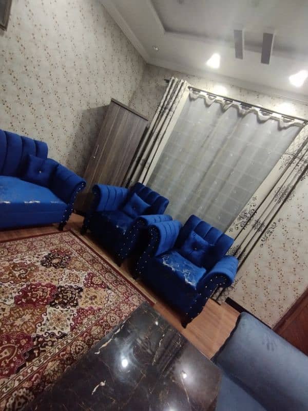 5 seater sofa blue colour 3