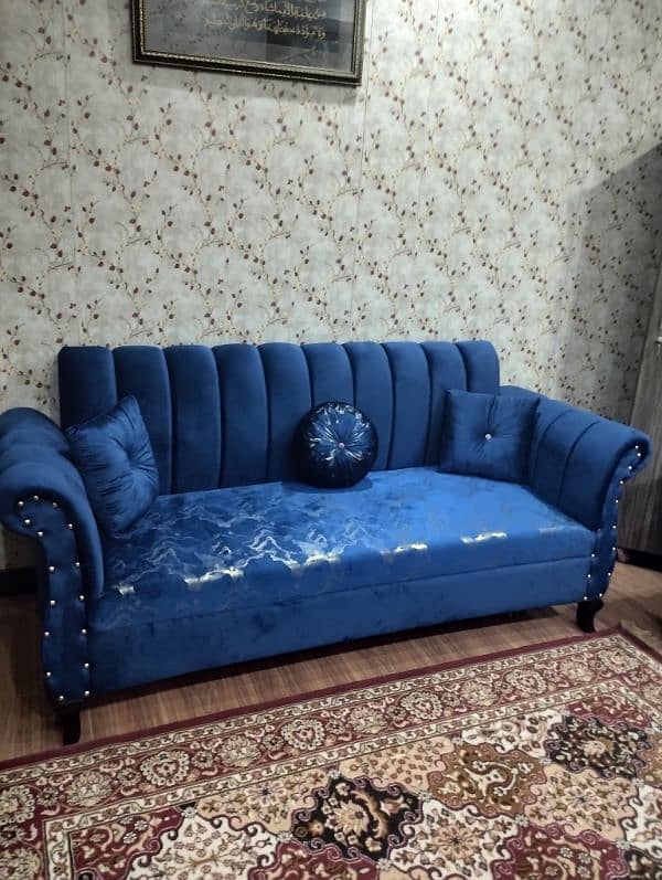 5 seater sofa blue colour 5