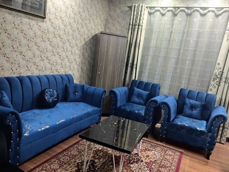 5 seater sofa blue colour 8