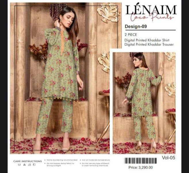 LENAIM COCO PRINT/2PCS/LADIES UNSTITCHED/ 1