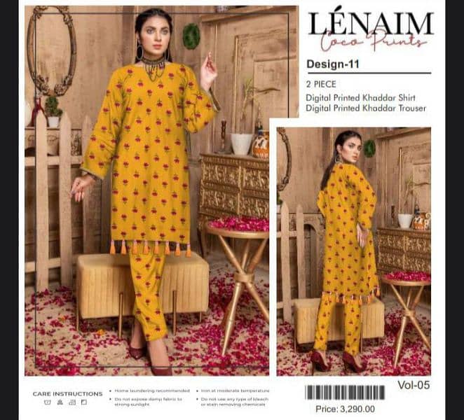 LENAIM COCO PRINT/2PCS/LADIES UNSTITCHED/ 2