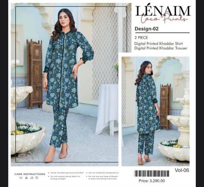 LENAIM COCO PRINT/2PCS/LADIES UNSTITCHED/ 4