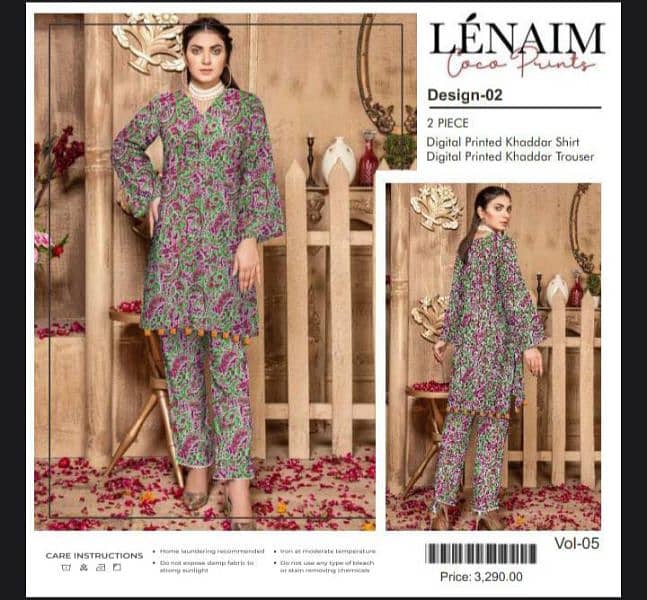 LENAIM COCO PRINT/2PCS/LADIES UNSTITCHED/ 8