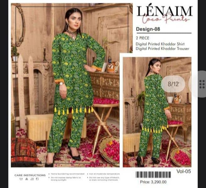 LENAIM COCO PRINT/2PCS/LADIES UNSTITCHED/ 10