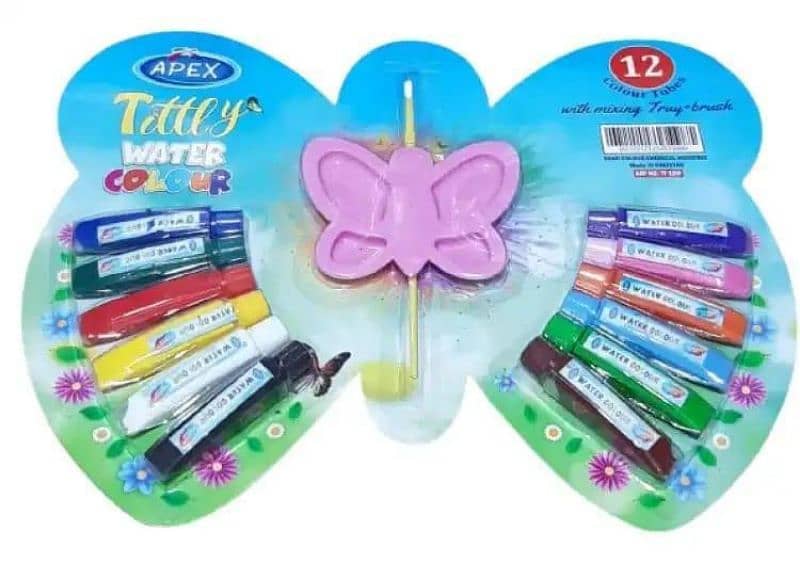 12 PCS Butterfly Design Water Color Set 1