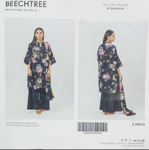 BEECHTREE/MORBAGH/2PCS/LADIES UNSTITCHED/LATEST DESIGN 1