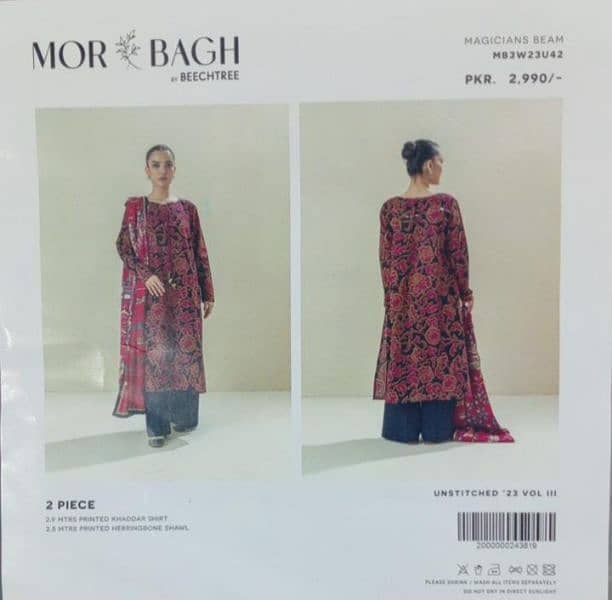 BEECHTREE/MORBAGH/2PCS/LADIES UNSTITCHED/LATEST DESIGN 2