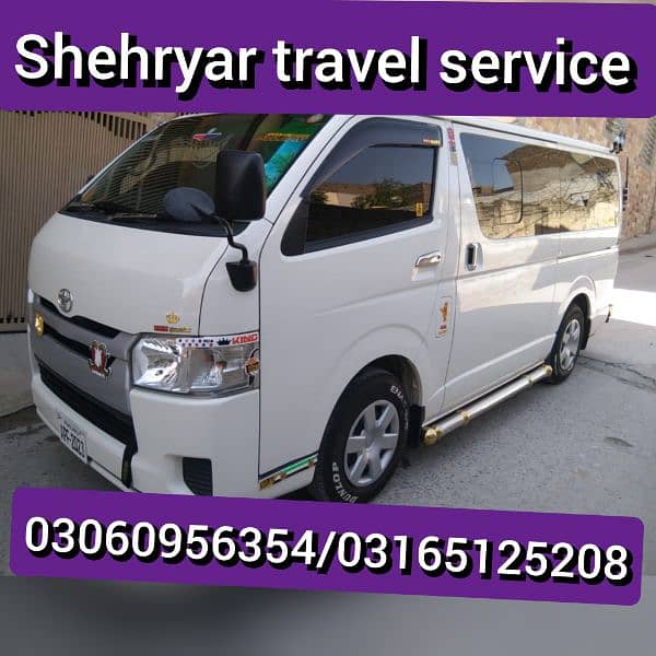 Hiace available for Rent. Grand cabin on rent. Coaster on rent. Rent Van 3