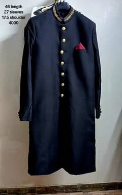 Men black sherwani only.