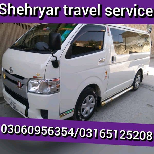 Hiace available for Rent. Grand cabin on rent. Coaster on rent. Rent van 1