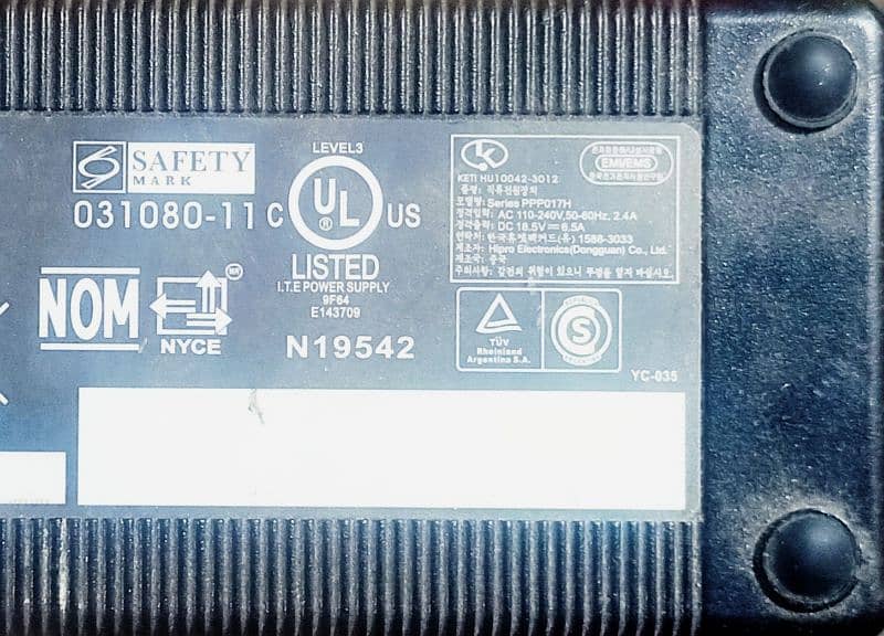 HP Original Fastest charger 6.5A 120W 1