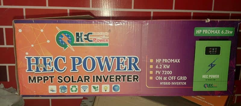 HEC POWER 6.2 kw PV7200w hybrid inverter 2 Year warranty 3Year service 3