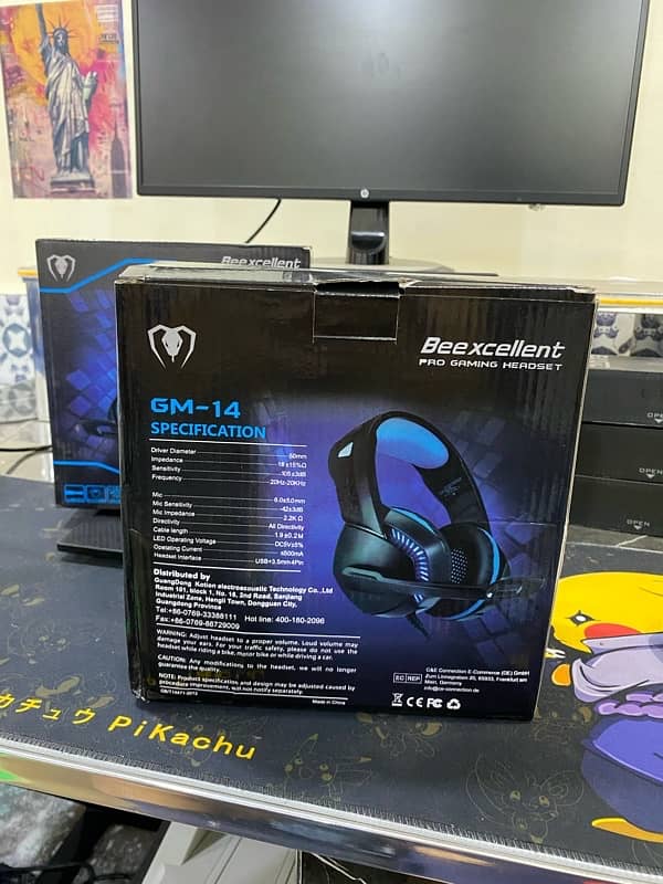 beexcellent gm14 gaming headphone box pack not used 03278694670 10